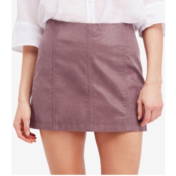 Free People Dresses & Skirts - Free people mini faux leather skirt